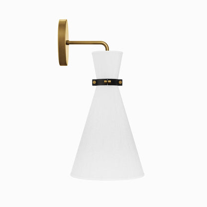 Modway Outlet Starlight 1-Light Wall Sconce by Modway  Lighting Lighting White Satin Brass - EEI-5660-WHI-SBR