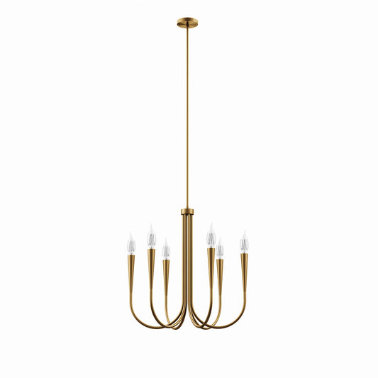 Modway Outlet Penrose 6-Light Chandelier by Modway  Lighting Lighting Satin Brass - EEI-5661-SBR