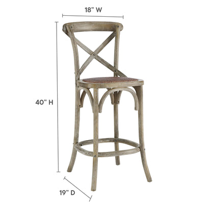 Modway - Gear Counter Stool by Modway  Bar and Dining Bar and Counter Stools Gray - EEI-5667-GRY