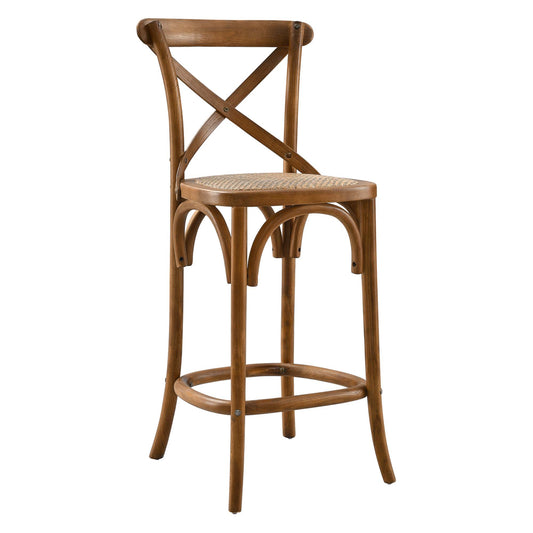 Modway - Gear Counter Stool by Modway  Bar and Dining Bar and Counter Stools Brown - EEI-5667-WAL