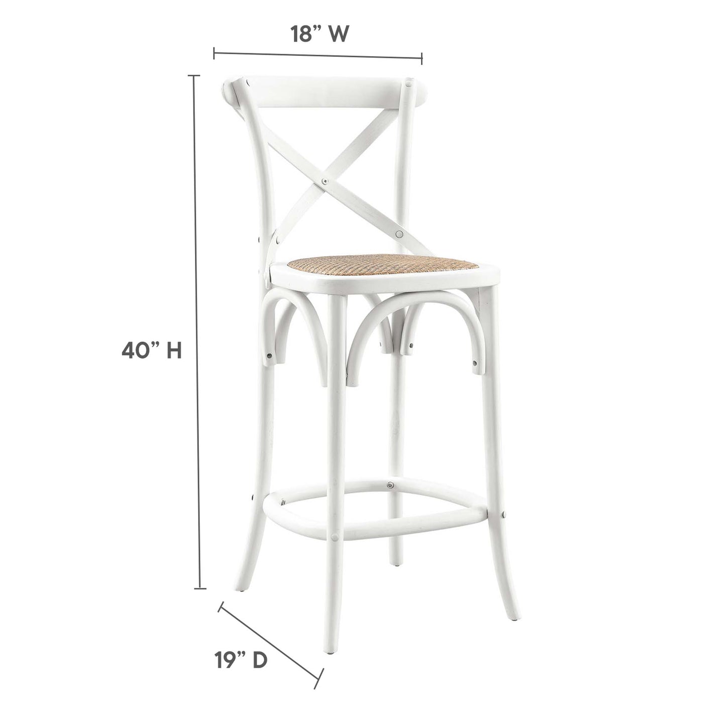 Modway - Gear Counter Stool by Modway  Bar and Dining Bar and Counter Stools White - EEI-5667-WHI