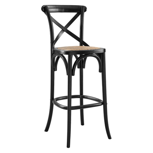Modway - Gear Bar Stool by Modway  Bar and Dining Bar and Counter Stools Black - EEI-5668-BLK