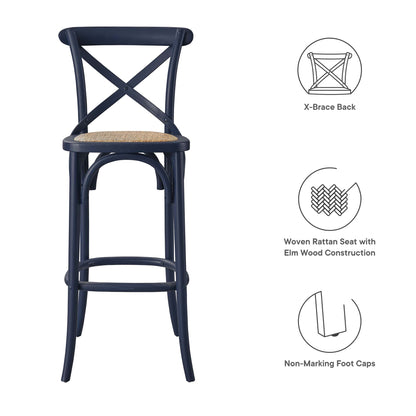Modway - Gear Bar Stool by Modway  Bar and Dining Bar and Counter Stools Blue - EEI-5668-MID
