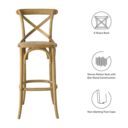 Modway - Gear Bar Stool by Modway  Bar and Dining Bar and Counter Stools Brown - EEI-5668-NAT