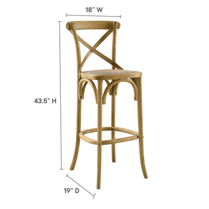 Modway - Gear Bar Stool by Modway  Bar and Dining Bar and Counter Stools Brown - EEI-5668-NAT