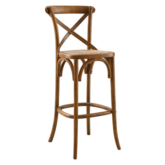 Modway - Gear Bar Stool by Modway  Bar and Dining Bar and Counter Stools Brown - EEI-5668-WAL