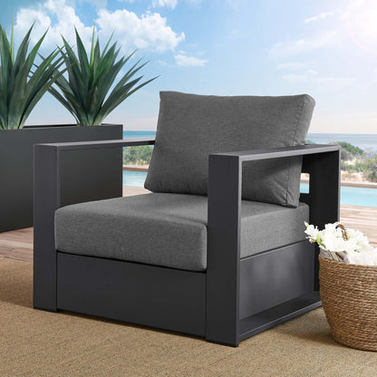 Modway - Tahoe Outdoor Patio Powder-Coated Aluminum Armchair by Modway  Outdoor Furniture Sofa Sectionals Brown - EEI-5675-GRY-CHA