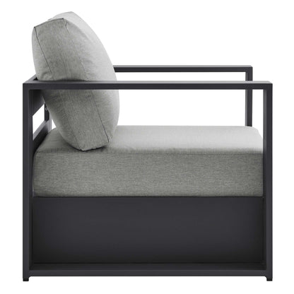 Modway - Tahoe Outdoor Patio Powder-Coated Aluminum Armchair by Modway  Outdoor Furniture Sofa Sectionals Gray - EEI-5675-GRY-GRY