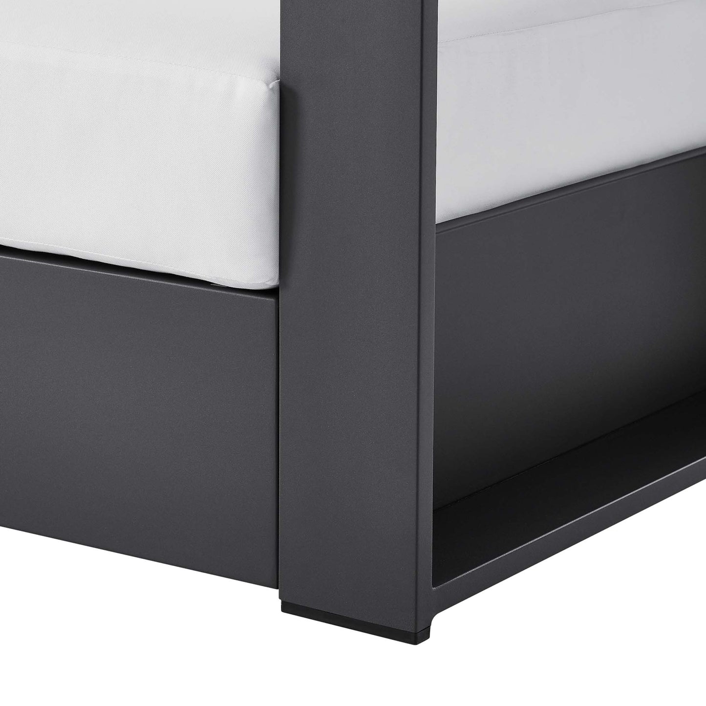 Modway - Tahoe Outdoor Patio Powder-Coated Aluminum Armchair by Modway  Outdoor Furniture Sofa Sectionals White - EEI-5675-GRY-WHI