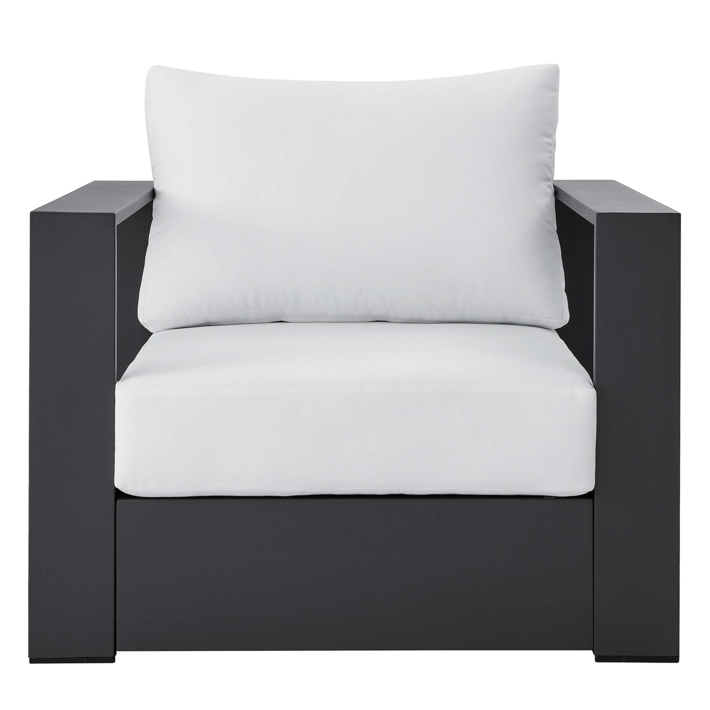 Modway - Tahoe Outdoor Patio Powder-Coated Aluminum Armchair by Modway  Outdoor Furniture Sofa Sectionals White - EEI-5675-GRY-WHI