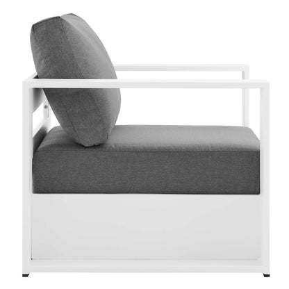 Modway - Tahoe Outdoor Patio Powder-Coated Aluminum Armchair by Modway  Outdoor Furniture Sofa Sectionals Brown - EEI-5675-WHI-CHA