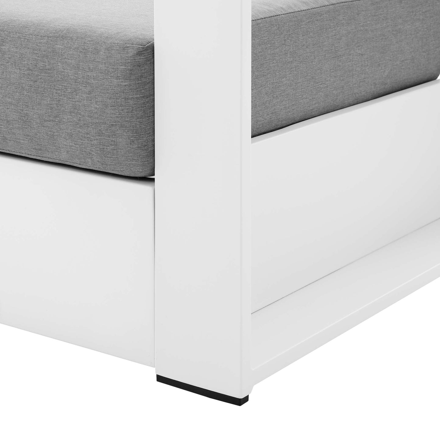 Modway - Tahoe Outdoor Patio Powder-Coated Aluminum Armchair by Modway  Outdoor Furniture Sofa Sectionals Gray - EEI-5675-WHI-GRY