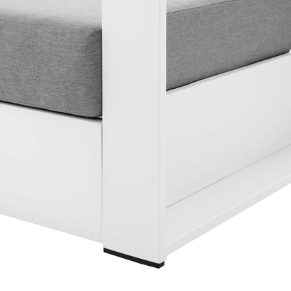 Modway - Tahoe Outdoor Patio Powder-Coated Aluminum Armchair by Modway  Outdoor Furniture Sofa Sectionals Gray - EEI-5675-WHI-GRY