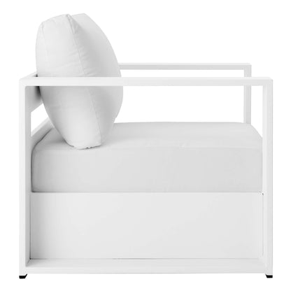 Modway - Tahoe Outdoor Patio Powder-Coated Aluminum Armchair by Modway  Outdoor Furniture Sofa Sectionals White - EEI-5675-WHI-WHI