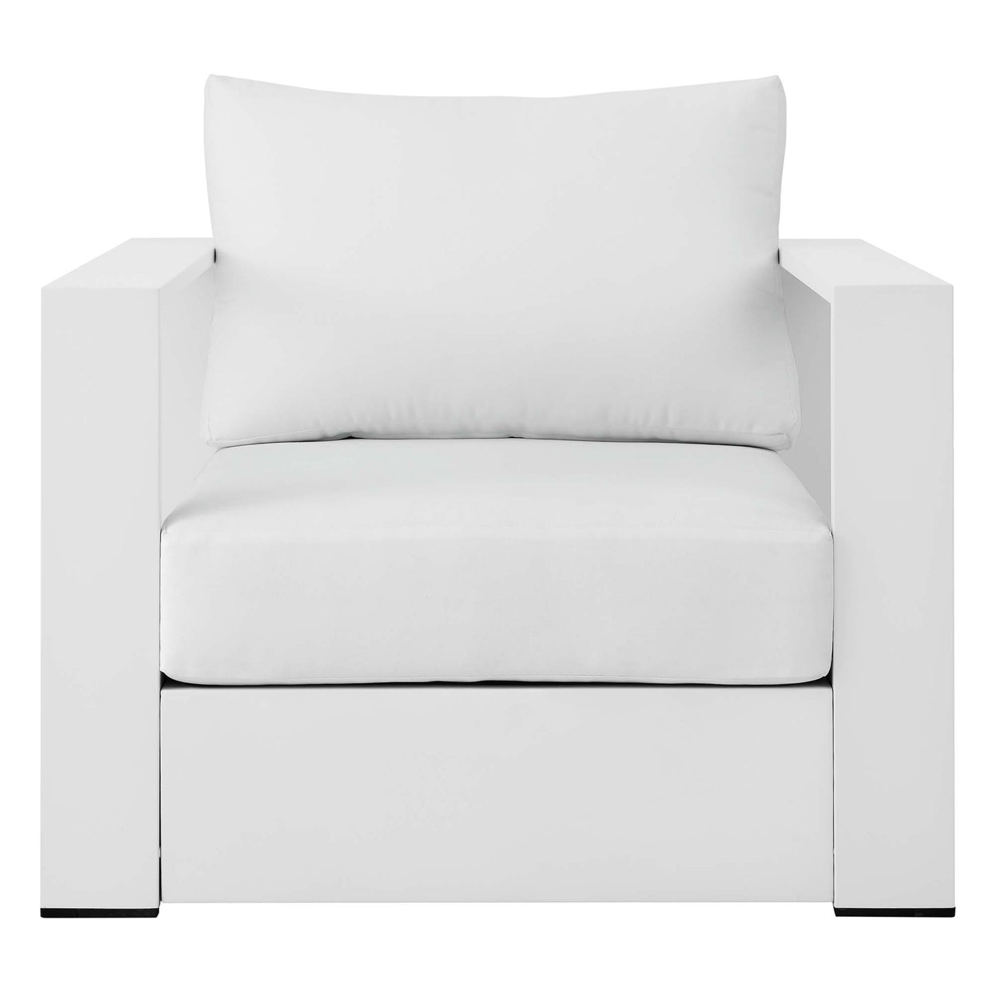 Modway - Tahoe Outdoor Patio Powder-Coated Aluminum Armchair by Modway  Outdoor Furniture Sofa Sectionals White - EEI-5675-WHI-WHI