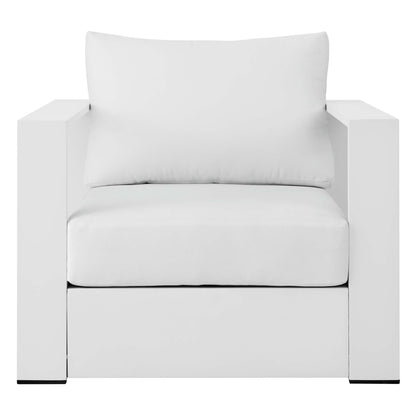 Modway - Tahoe Outdoor Patio Powder-Coated Aluminum Armchair by Modway  Outdoor Furniture Sofa Sectionals White - EEI-5675-WHI-WHI