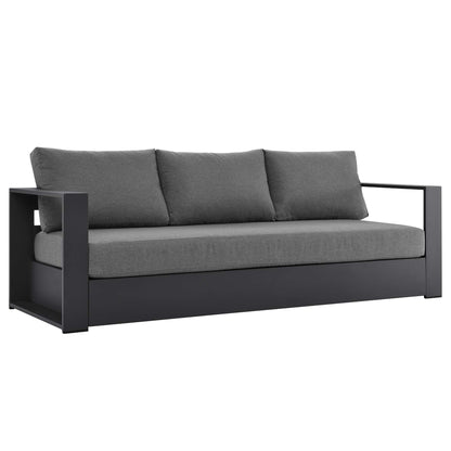 Modway - Tahoe Outdoor Patio Powder-Coated Aluminum Sofa by Modway  Outdoor Furniture Sofa Sectionals Brown - EEI-5676-GRY-CHA