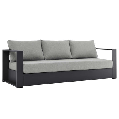Modway - Tahoe Outdoor Patio Powder-Coated Aluminum Sofa by Modway  Outdoor Furniture Sofa Sectionals Gray - EEI-5676-GRY-GRY