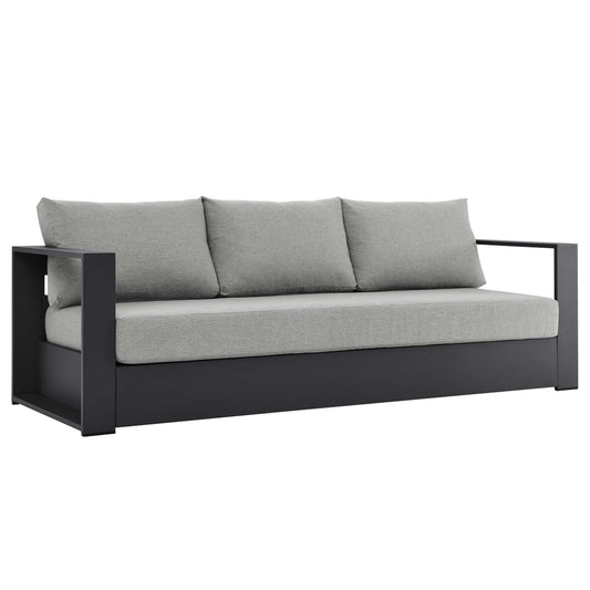 Modway - Tahoe Outdoor Patio Powder-Coated Aluminum Sofa by Modway  Outdoor Furniture Sofa Sectionals Gray - EEI-5676-GRY-GRY