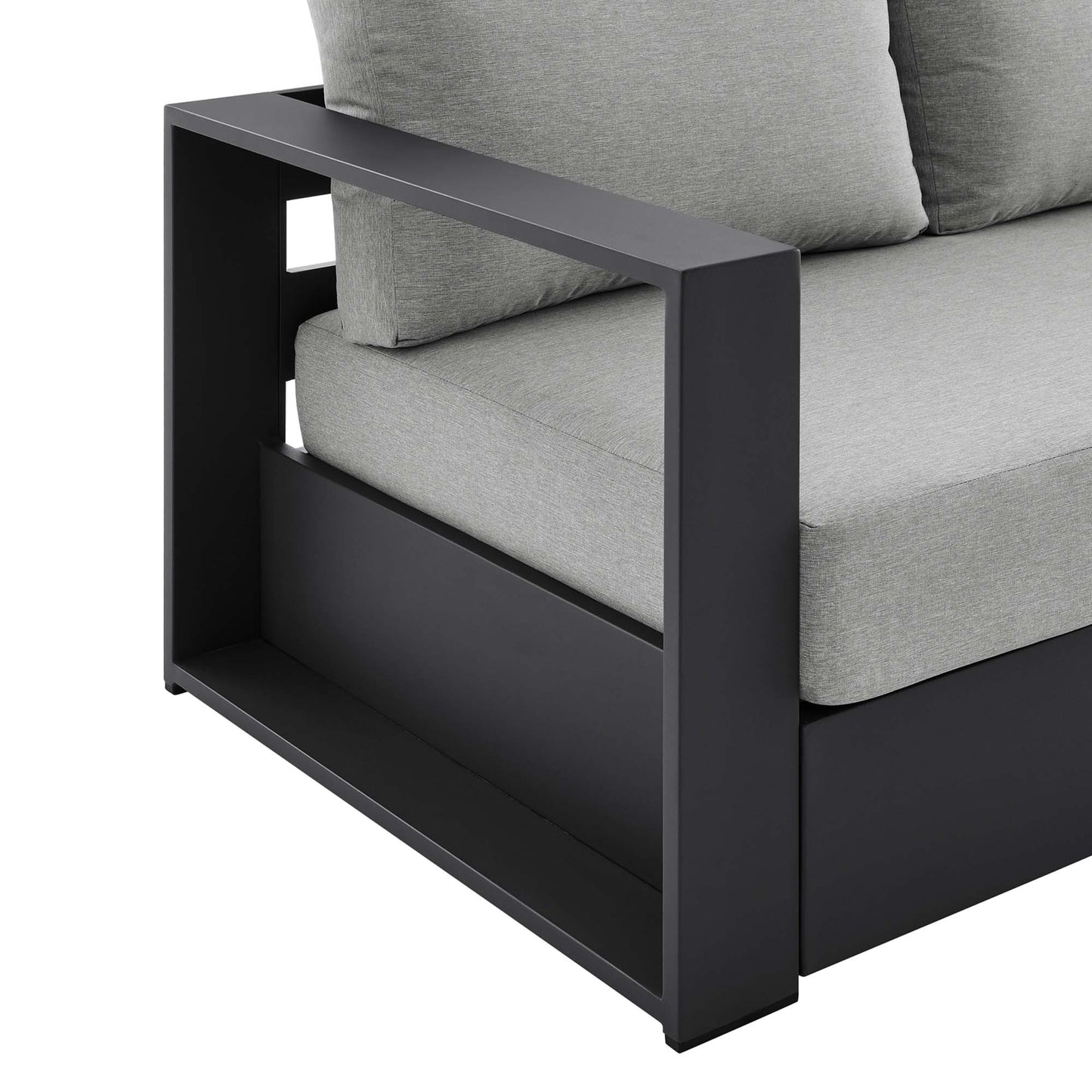 Modway - Tahoe Outdoor Patio Powder-Coated Aluminum Sofa by Modway  Outdoor Furniture Sofa Sectionals Gray - EEI-5676-GRY-GRY