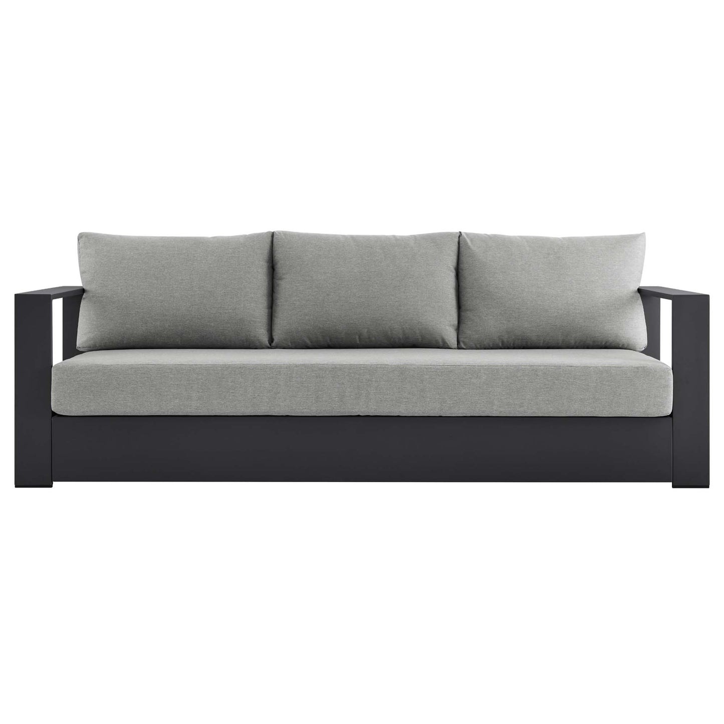 Modway - Tahoe Outdoor Patio Powder-Coated Aluminum Sofa by Modway  Outdoor Furniture Sofa Sectionals Gray - EEI-5676-GRY-GRY