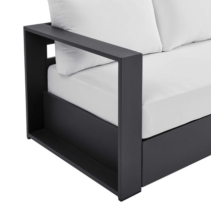 Modway - Tahoe Outdoor Patio Powder-Coated Aluminum Sofa by Modway  Outdoor Furniture Sofa Sectionals White - EEI-5676-GRY-WHI