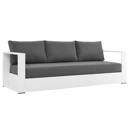 Modway - Tahoe Outdoor Patio Powder-Coated Aluminum Sofa by Modway  Outdoor Furniture Sofa Sectionals Brown - EEI-5676-WHI-CHA