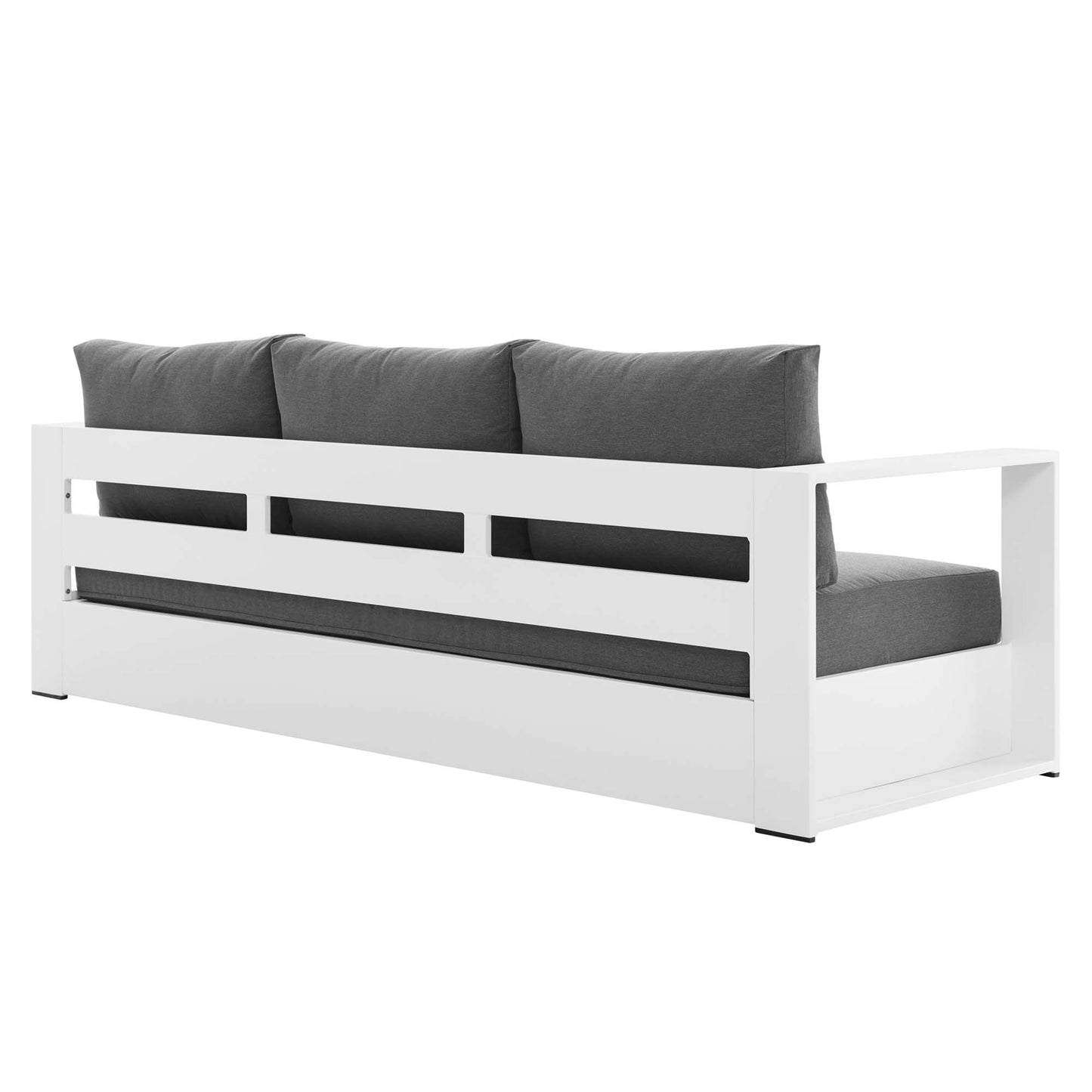 Modway - Tahoe Outdoor Patio Powder-Coated Aluminum Sofa by Modway  Outdoor Furniture Sofa Sectionals Brown - EEI-5676-WHI-CHA