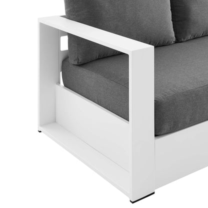 Modway - Tahoe Outdoor Patio Powder-Coated Aluminum Sofa by Modway  Outdoor Furniture Sofa Sectionals Brown - EEI-5676-WHI-CHA