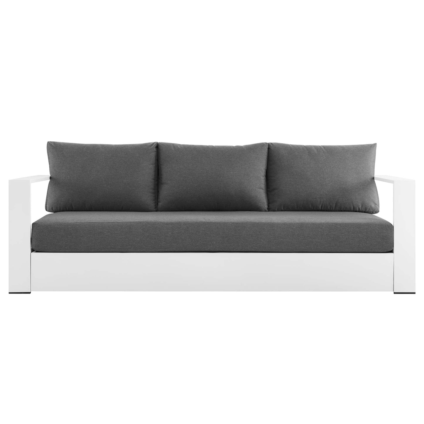 Modway - Tahoe Outdoor Patio Powder-Coated Aluminum Sofa by Modway  Outdoor Furniture Sofa Sectionals Brown - EEI-5676-WHI-CHA