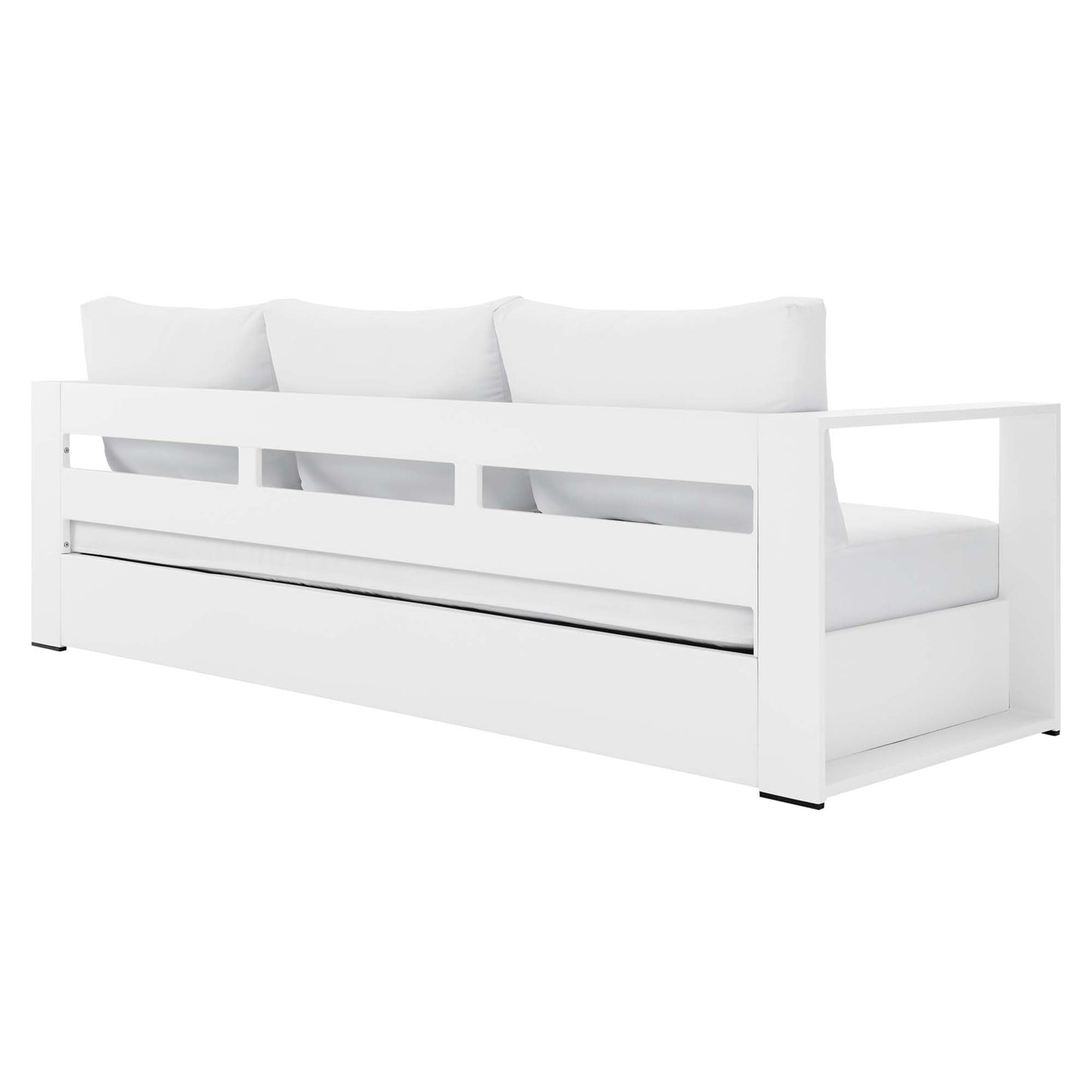 Modway - Tahoe Outdoor Patio Powder-Coated Aluminum Sofa by Modway  Outdoor Furniture Sofa Sectionals White - EEI-5676-WHI-WHI