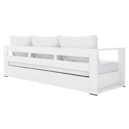 Modway - Tahoe Outdoor Patio Powder-Coated Aluminum Sofa by Modway  Outdoor Furniture Sofa Sectionals White - EEI-5676-WHI-WHI