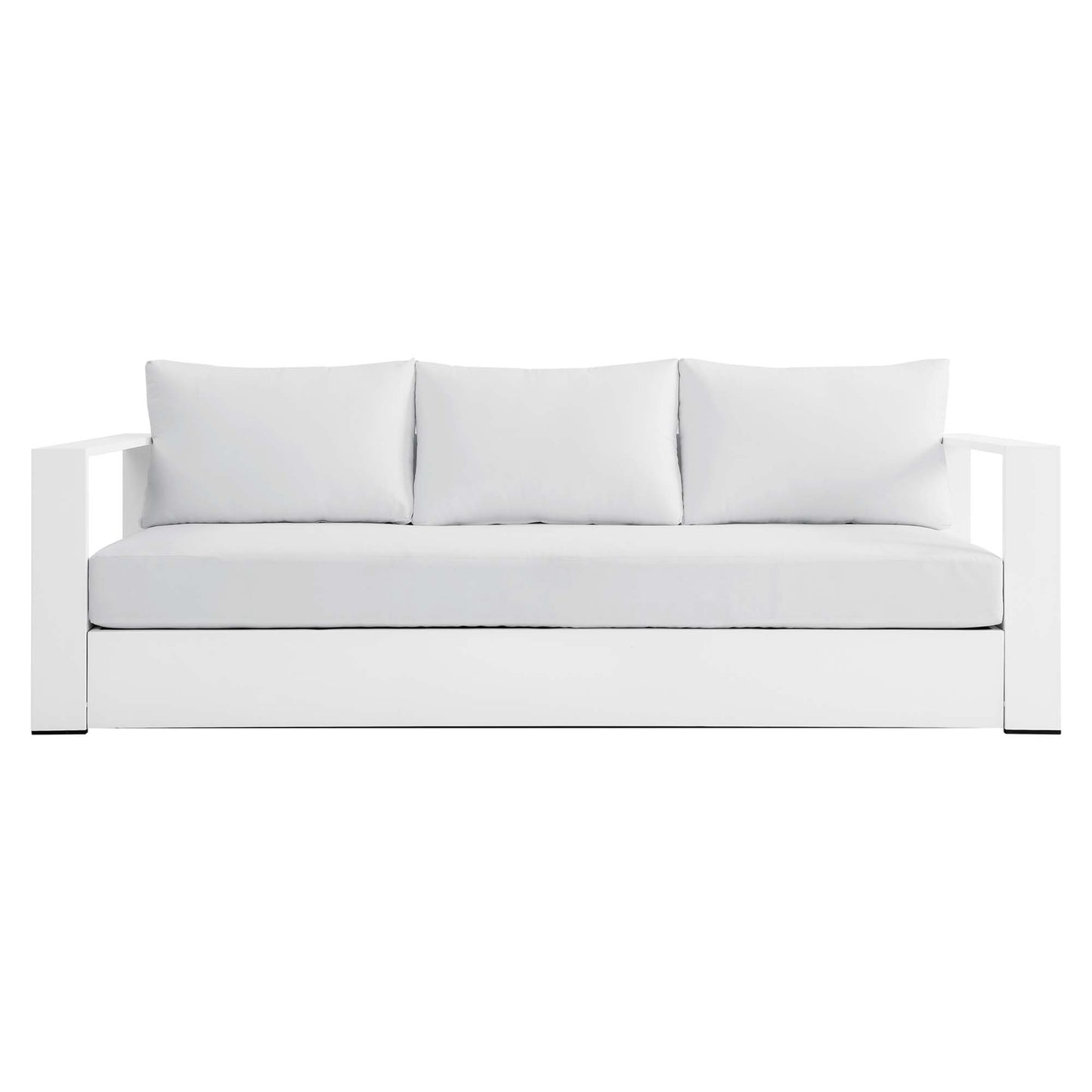 Modway - Tahoe Outdoor Patio Powder-Coated Aluminum Sofa by Modway  Outdoor Furniture Sofa Sectionals White - EEI-5676-WHI-WHI