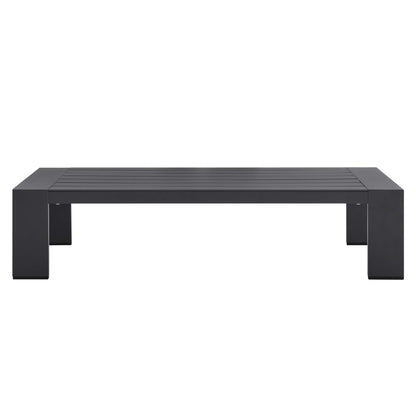 Modway - Tahoe Outdoor Patio Powder-Coated Aluminum Coffee Table by Modway  Outdoor Furniture Bar and Dining Gray - EEI-5677-GRY