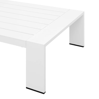 Modway - Tahoe Outdoor Patio Powder-Coated Aluminum Coffee Table by Modway  Outdoor Furniture Bar and Dining White - EEI-5677-WHI