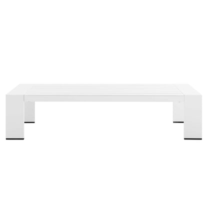 Modway - Tahoe Outdoor Patio Powder-Coated Aluminum Coffee Table by Modway  Outdoor Furniture Bar and Dining White - EEI-5677-WHI