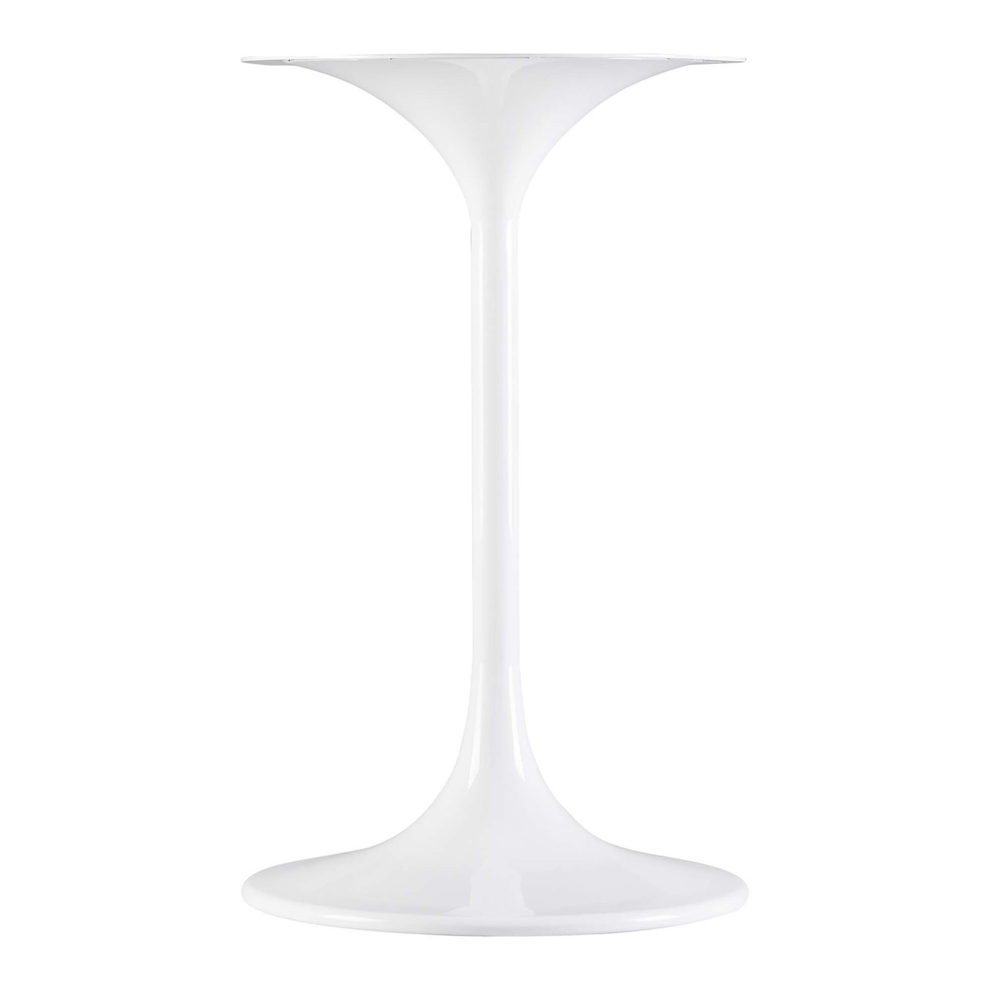 White round wood side table with a smooth top.
