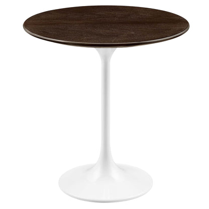 Modway Outlet Lippa 20" Round Wood Side Table by Modway  Living Room Furniture White Cherry Walnut - EEI-5679-WHI-CHE