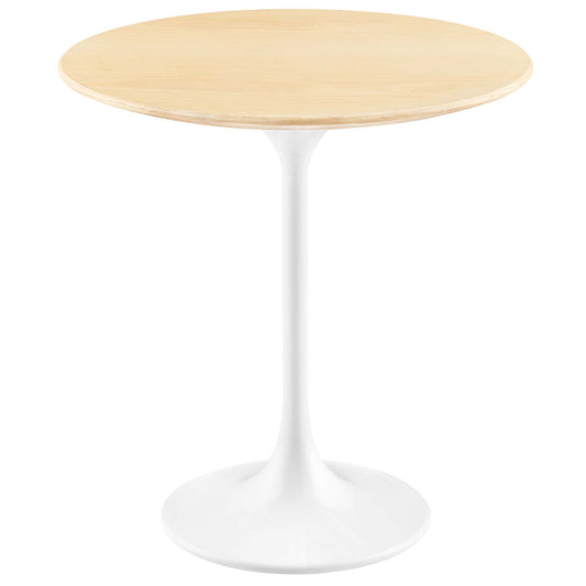 Modway Outlet Lippa 20" Round Wood Side Table by Modway  Living Room Furniture White Natural - EEI-5679-WHI-NAT
