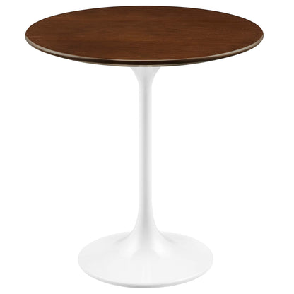 Modway - Lippa 20" Round Wood Side Table by Modway  Living Room Tables Brown - EEI-5679-WHI-WAL