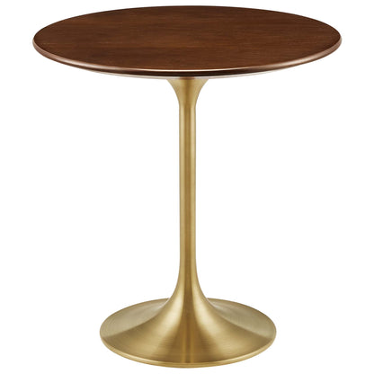 Modway - Lippa 20" Round Wood Side Table by Modway  Living Room Tables Brown - EEI-5684-GLD-WAL