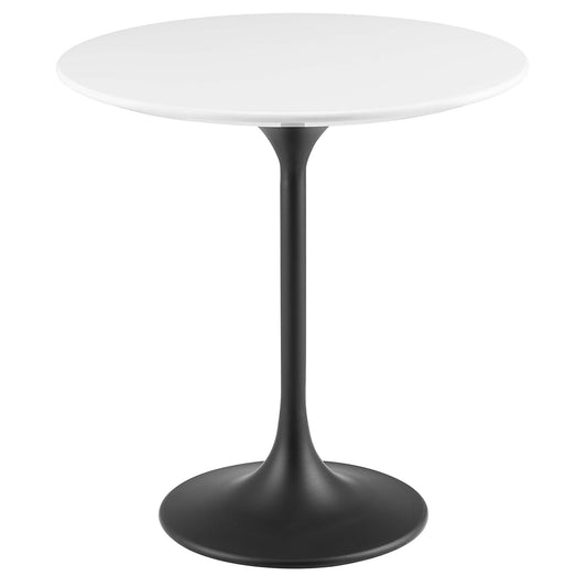 Modway - Lippa 20" Round Wood Side Table by Modway  Living Room Tables White - EEI-5688-BLK-WHI