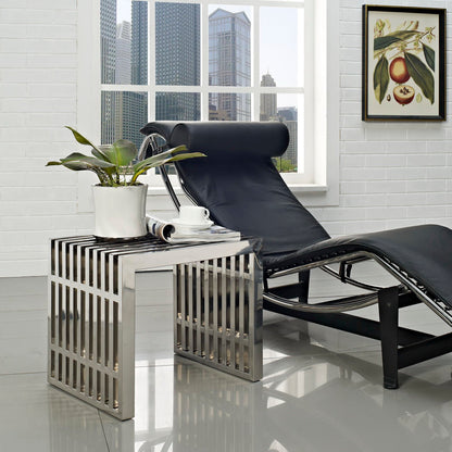 Modway - Gridiron Small Stainless Steel Bench by Modway  Living Room Benches and Stools Silver - EEI-569-SLV