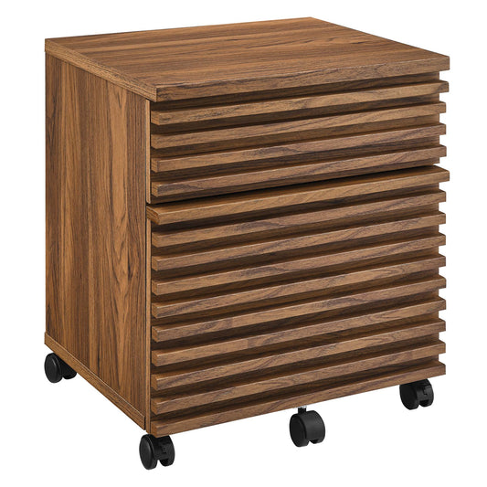 Modway - Render Wood File Cabinet by Modway  Office Furniture Computer Desks Brown - EEI-5704-WAL