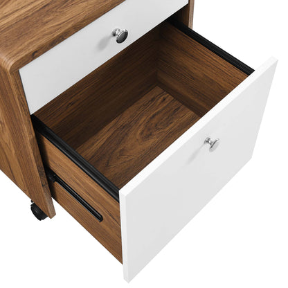Modway Outlet Transmit Wood File Cabinet by Modway  Office Furniture Furniture Walnut White - EEI-5705-WAL-WHI