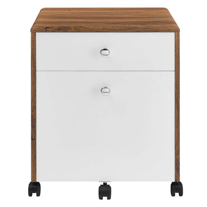 Modway Outlet Transmit Wood File Cabinet by Modway  Office Furniture Furniture Walnut White - EEI-5705-WAL-WHI