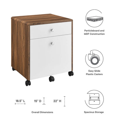 Modway Outlet Transmit Wood File Cabinet by Modway  Office Furniture Furniture Walnut White - EEI-5705-WAL-WHI