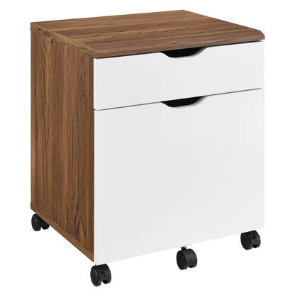 Modway Outlet Envision Wood File Cabinet by Modway  Office Furniture Furniture Walnut White - EEI-5706-WAL-WHI