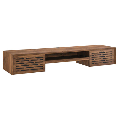 Modway Outlet Merit 60" Wall Mount Wood Office Desk by Modway  Office Furniture Furniture Walnut - EEI-5744-WAL