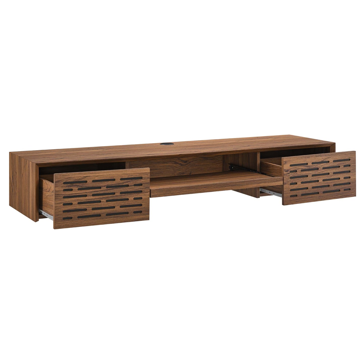 Modway Outlet Merit 60" Wall Mount Wood Office Desk by Modway  Office Furniture Furniture Walnut - EEI-5744-WAL
